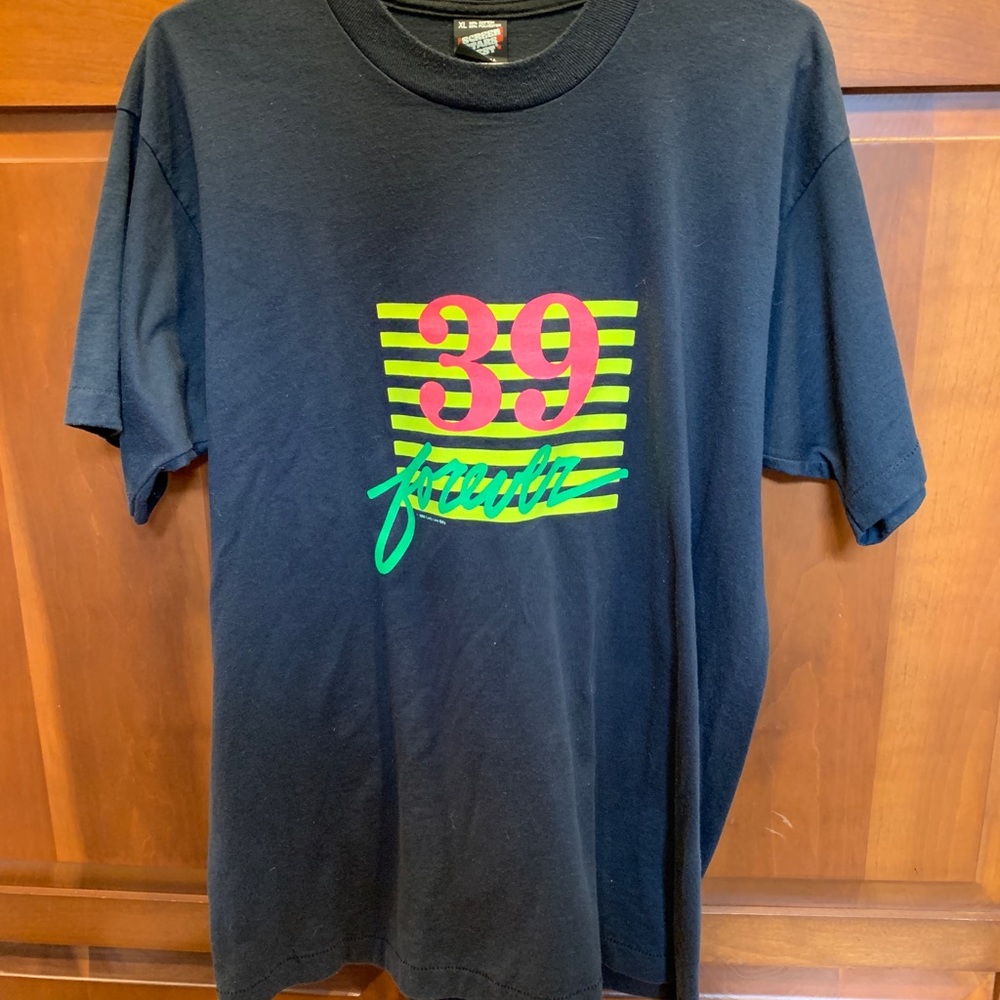 39 Forever “Screen Stars” T-shirt black, neon